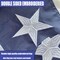 1.5x3Ft American Pleated Fan Flag with Embroidered Star- 100% Durable US Patriotic Half Fan Bunting Window Flag with 2 Brass Grommets